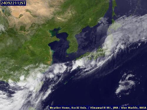 Satellite - East China Sea - Sun 22 Sep 00:00 EDT