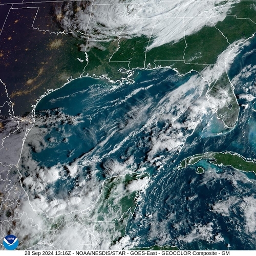 Satellite - Gulf of Mexico - Sat 28 Sep 10:16 EDT