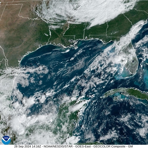 Satellite - Gulf of Mexico - Sat 28 Sep 11:16 EDT