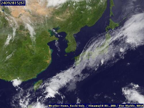 Satellite - East China Sea - Sat 28 Sep 04:00 EDT