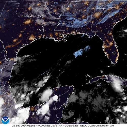 Satellite - Gulf of Honduras - Sat 28 Sep 22:16 EDT