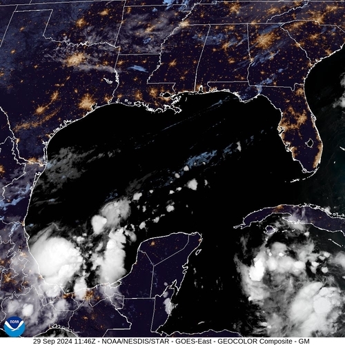 Satellite - Gulf of Honduras - Sun 29 Sep 08:46 EDT