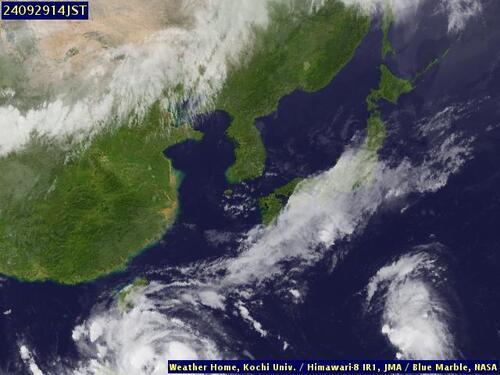 Satellite - East China Sea - Sun 29 Sep 03:00 EDT