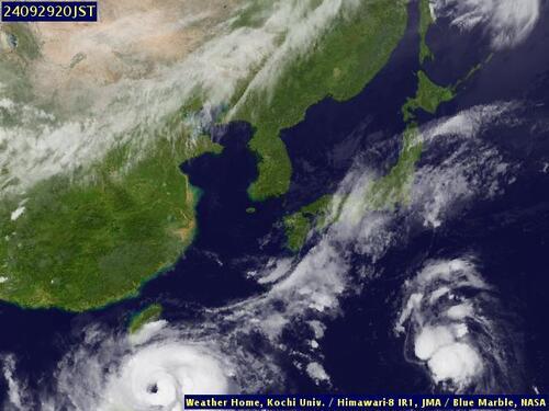 Satellite - East China Sea - Sun 29 Sep 09:00 EDT