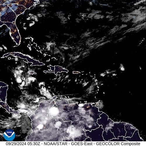 Satellite - Lesser Antilles - Sun 29 Sep 02:30 EDT