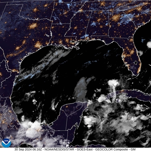 Satellite - Gulf of Honduras - Mon 30 Sep 03:16 EDT