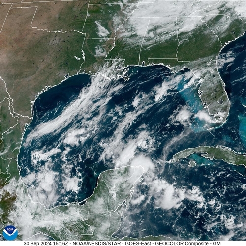 Satellite - Gulf of Mexico - Mon 30 Sep 12:16 EDT