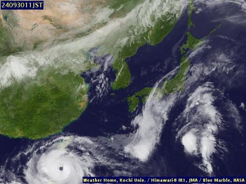 Satellite - East China Sea - Mon 30 Sep 00:00 EDT