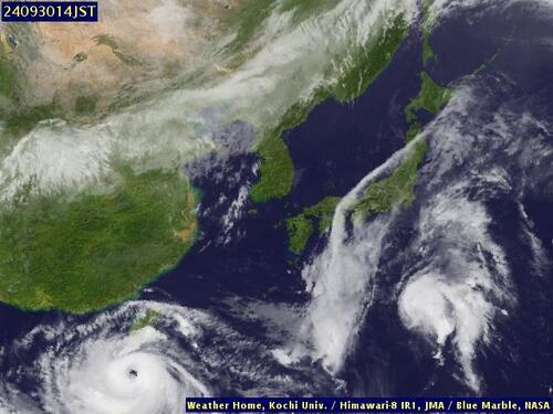 Satellite - East China Sea - Mon 30 Sep 03:00 EDT