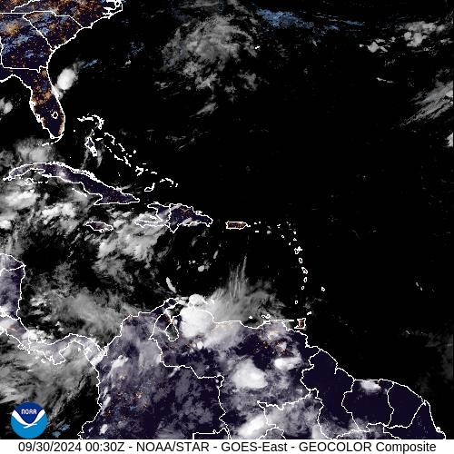 Satellite - Lesser Antilles - Sun 29 Sep 21:30 EDT