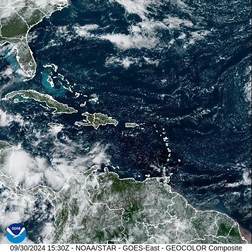 Satellite - Lesser Antilles - Mon 30 Sep 12:30 EDT