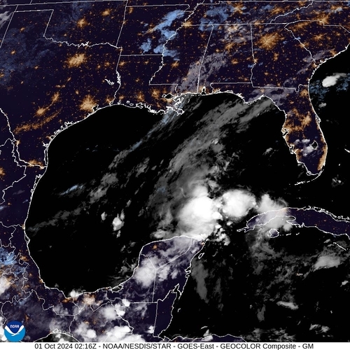 Satellite - Gulf of Honduras - Mon 30 Sep 23:16 EDT