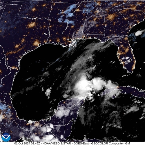 Satellite - Yucatan Strait - Mon 30 Sep 23:46 EDT