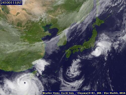 Satellite - East China Sea - Tue 01 Oct 02:00 EDT