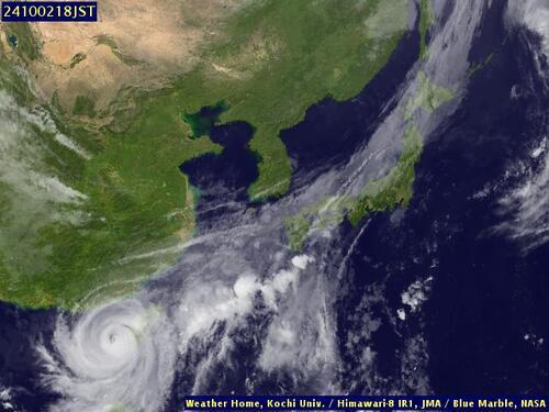 Satellite - East China Sea - Wed 02 Oct 07:00 EDT