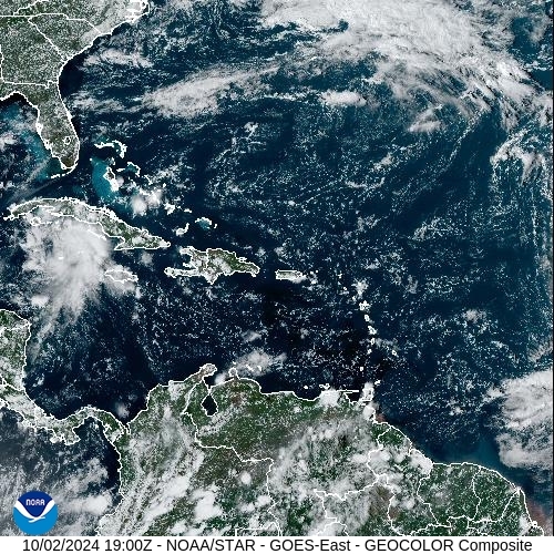 Satellite - Lesser Antilles - Wed 02 Oct 16:00 EDT