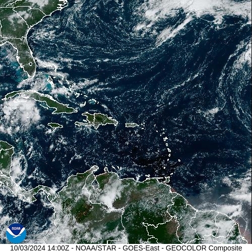 Satellite - Lesser Antilles - Thu 03 Oct 11:00 EDT