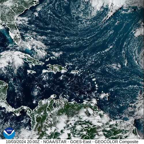 Satellite - Alizes Ouest - Thu 03 Oct 17:00 EDT