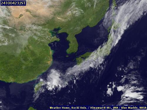 Satellite - East China Sea - Fri 04 Oct 12:00 EDT