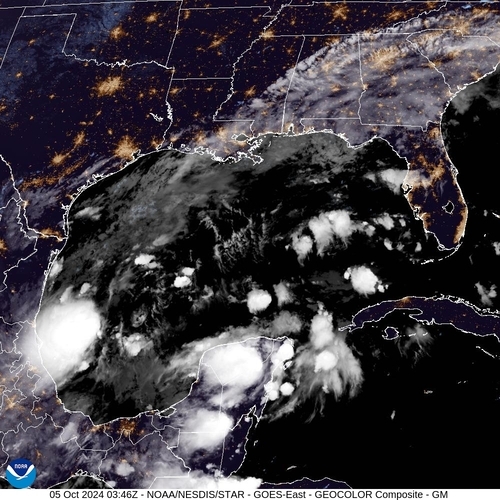 Satellite - Gulf of Honduras - Sat 05 Oct 00:46 EDT