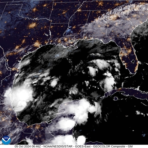 Satellite - Yucatan Strait - Sat 05 Oct 03:46 EDT