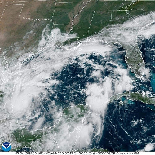 Satellite - Yucatan Strait - Sat 05 Oct 12:16 EDT