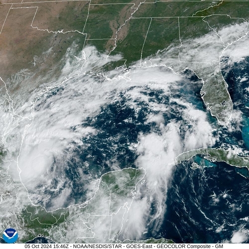 Satellite - Gulf of Mexico - Sat 05 Oct 12:46 EDT