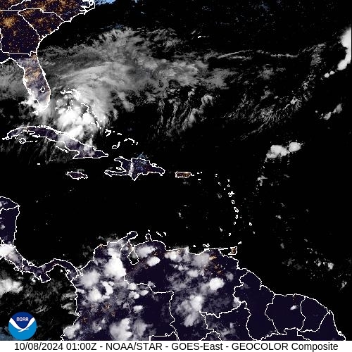 Satellite - Lesser Antilles - Mon 07 Oct 22:00 EDT