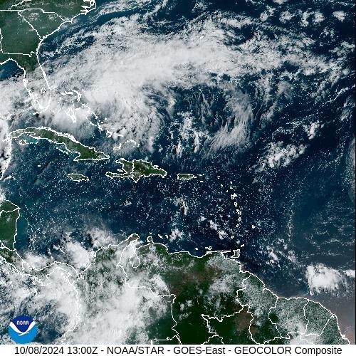 Satellite - Lesser Antilles - Tue 08 Oct 10:00 EDT