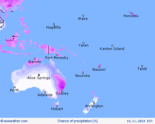 Chance of precipitation Forecast maps